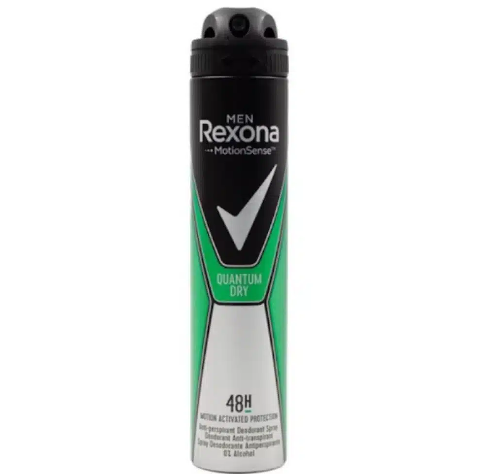 rexona-quantum-dry-antiperspirant-spray-200ml-rozshoparas اسپری ضد تعریق ركسونا Rexona مدل Quantum Dry حجم 200 ميل
