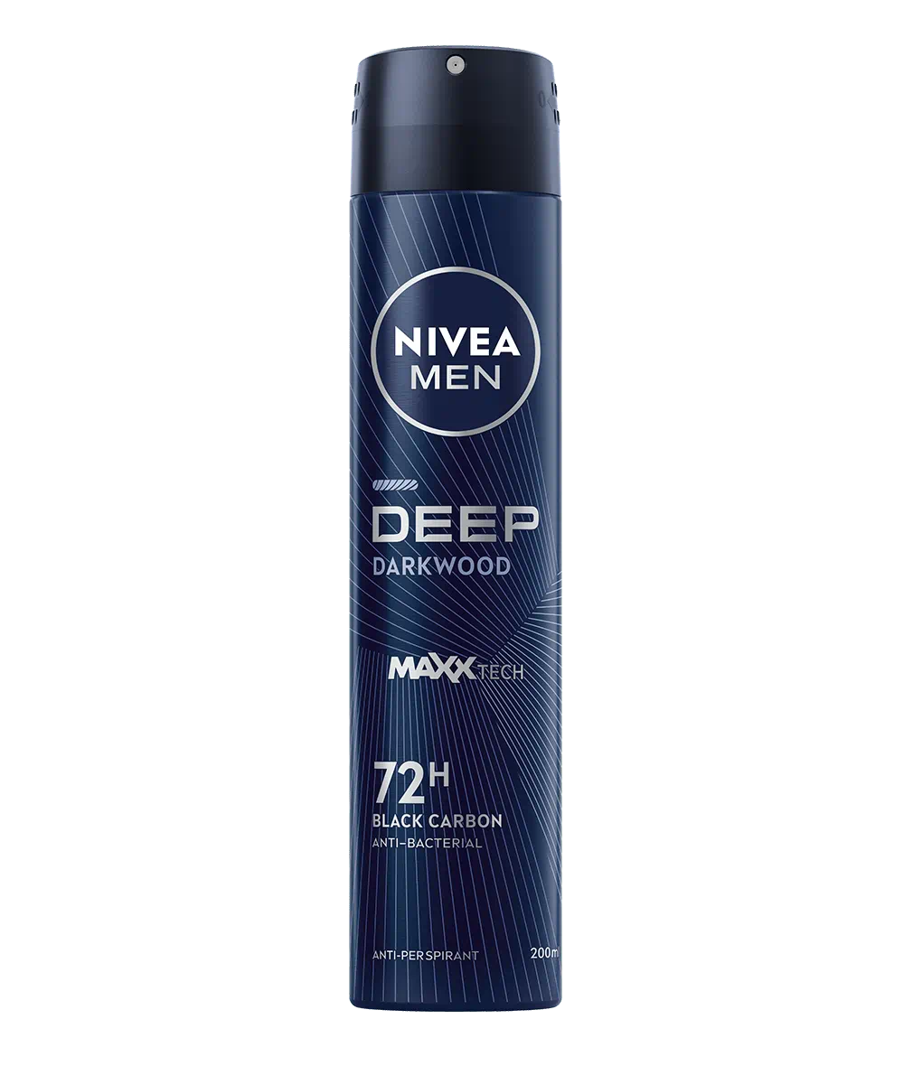 nivea-deep-darkwood-men-deodorant-spray-200ml-rozshoparas اسپری ضد تعریق مردانه نیوآ Nivea مدل Deep Darkwood حجم 200 ميل