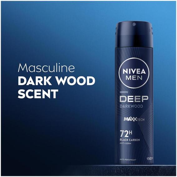 اسپری ضد تعریق مردانه نیوآ Nivea مدل Deep Darkwood حجم 200 ميل