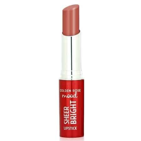 golden-rose-gloss-lipstick-nude-glow-101-rozshoparas رژ لب براق گلدن رز Golden Rose رنگ Nude Glow شماره 101