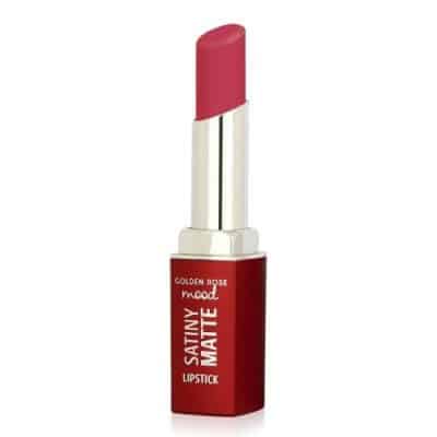 رژ لب مات بادوام ساتینی گلدن رز Golden Rose رنگ Berry Rouge شماره 07