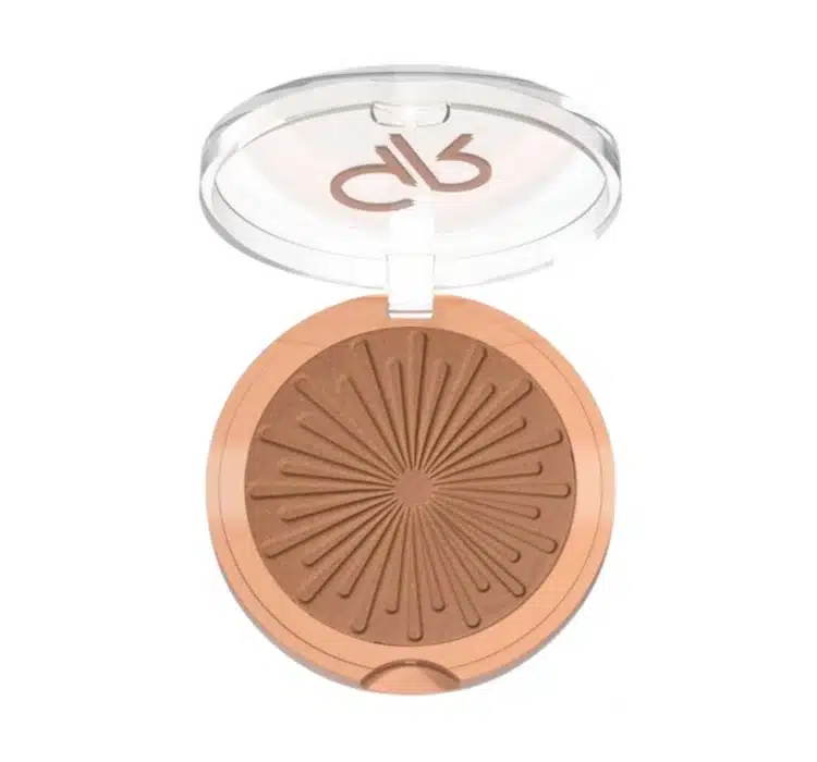 golden-rose-sun-bright-bronzing-powder-golden-bronze-03-rozshoparas برنزر پودری گلدن رز Golden Rose مدل Sun Bright رنگ Golden Bronze شماره 03