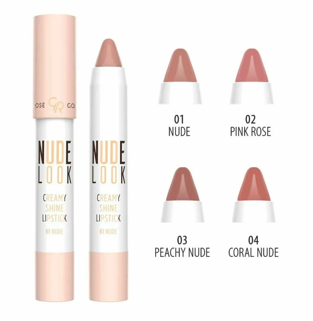 رژ لب مدادی گلدن رز Golden Rose سری Nude Look رنگ 02-Pink Rose