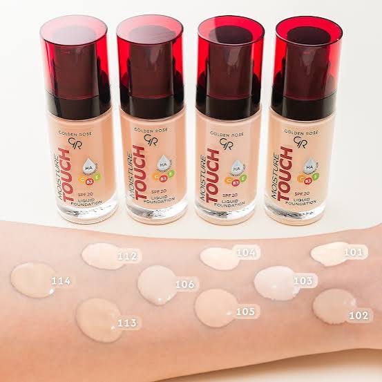 کرم پودر آبرسان گلدن رز Golden Rose مدل Moisture Touch شماره 107