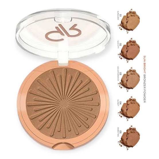 برنزر پودری گلدن رز Golden Rose مدل Sun Bright رنگ Golden Bronze شماره 03