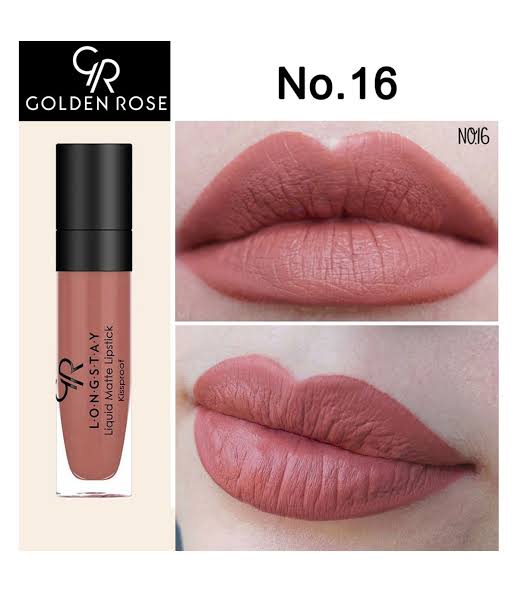 رژ لب مایع مات گلدن رز Golden Rose شماره 16