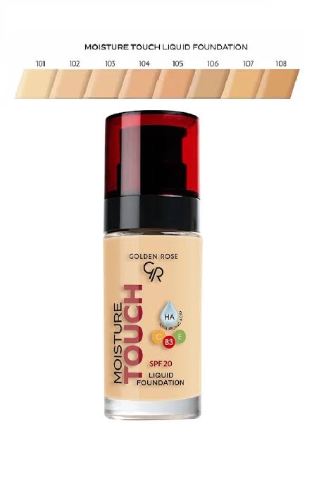 کرم پودر آبرسان گلدن رز Golden Rose مدل Moisture Touch شماره 102