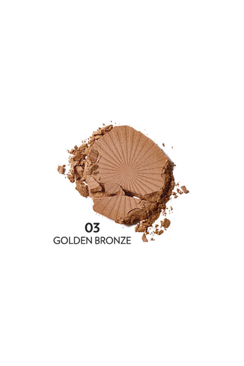 برنزر پودری گلدن رز Golden Rose مدل Sun Bright رنگ Golden Bronze شماره 03