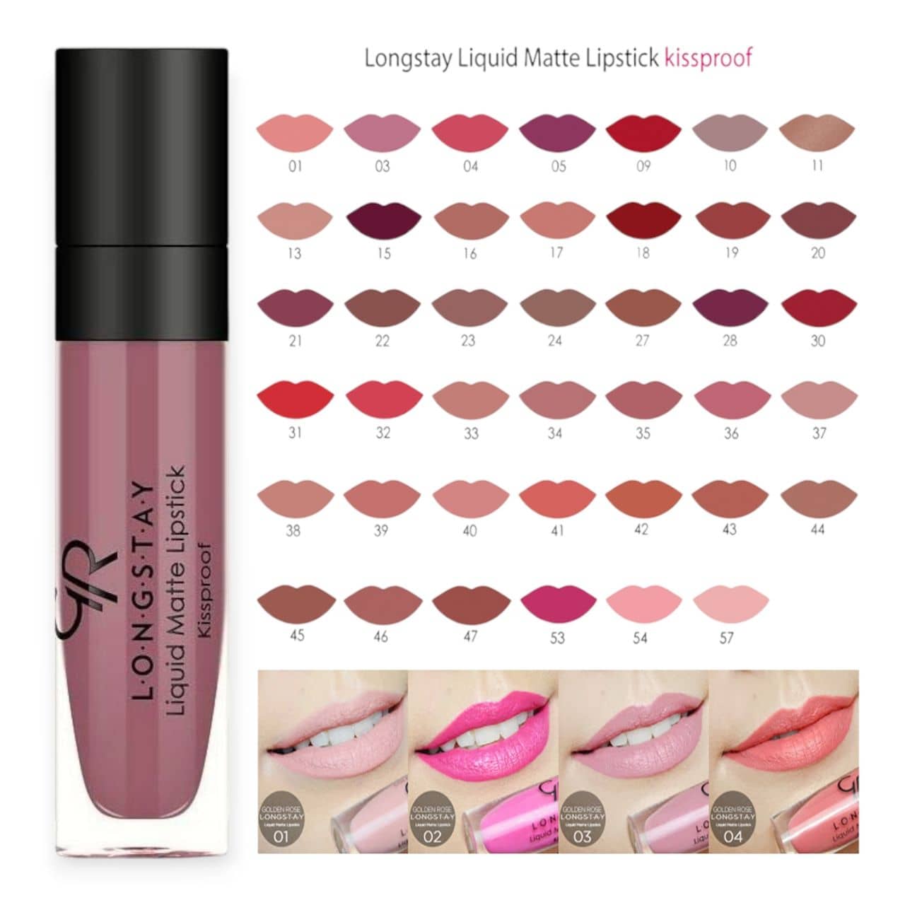 رژ لب مایع مات گلدن رز Golden Rose شماره 20