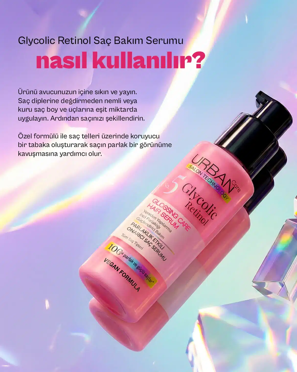 سرم مو اوربن كر Urban Care حاوى اسید گلیکولیک و رتینول حجم 100 ميل