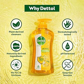 شامپو بدن دتول Dettol رایحه نارنج و شکوفه پرتقال حجم 700 میل
