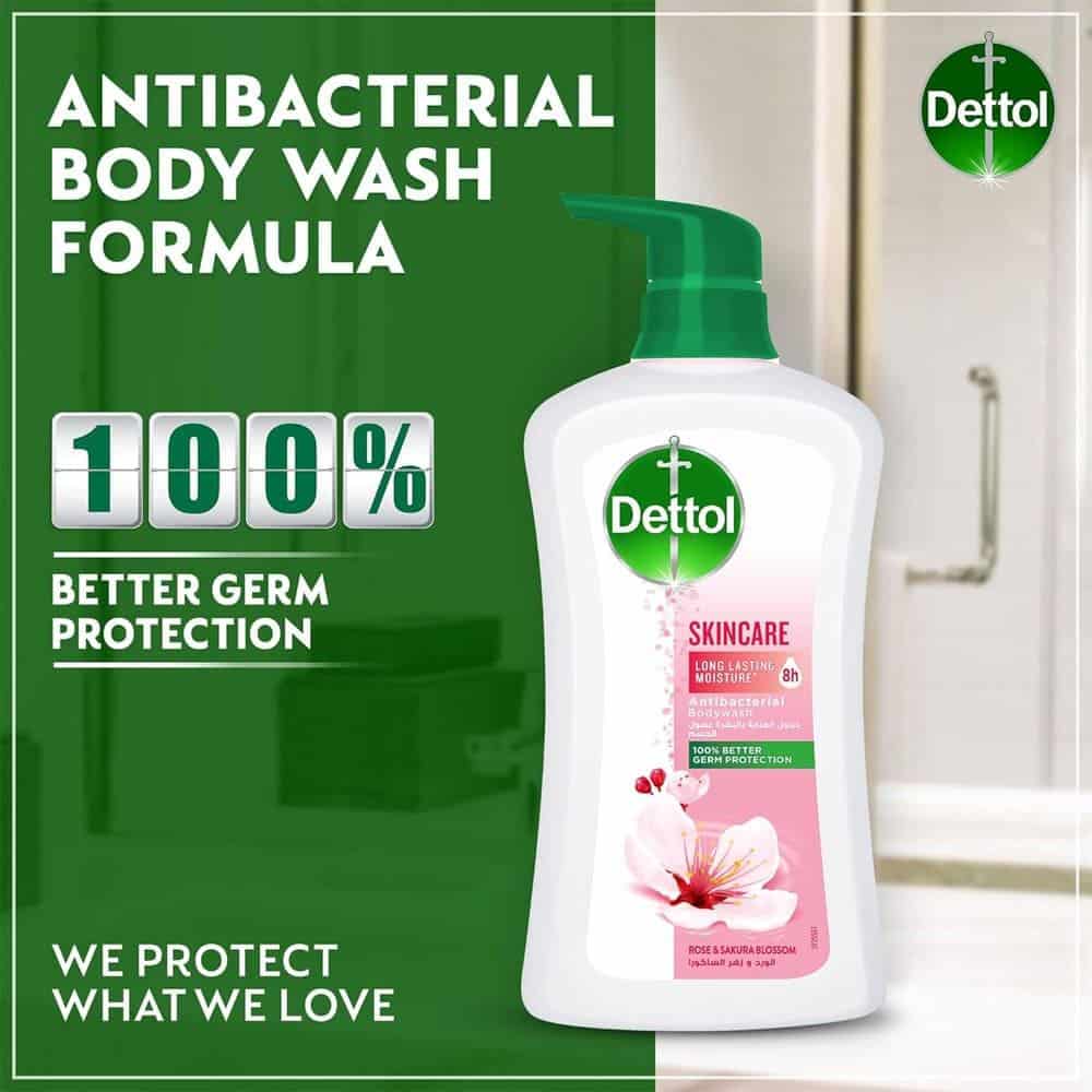 شامپو بدن دتول Dettol رایحه گل رز و شکوفه گیلاس حجم 700 ميل