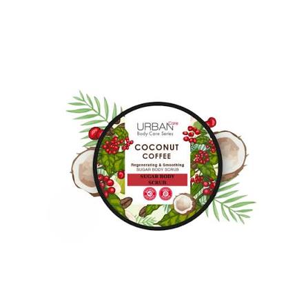 اسكراب بدن اوربن كر Urban Care حاوى قهوه و نارگیل حجم 280 گرم