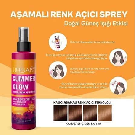 اسپری روشن کننده مو اوربن کر Urban Care مدل Summer Glow حجم 150 ميل