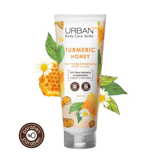 لوسيون بدن روشن كننده اوربن كر Urban Care حاوى Turmeric & Honey حجم 250 ميل
