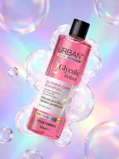 شامپو براق کننده اوربن کر Urban Care حاوى اسید گلیکولیک و رتینول حجم 350 میل