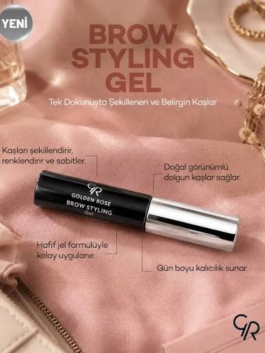ژل ابرو رنگی گلدن رز Golden Rose رنگ قهوه ای