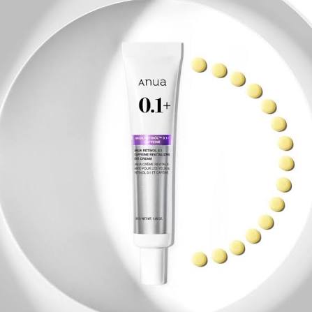 دور چشم رتینول و کافئین آنوا Anua حجم 30 میل